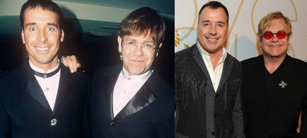 
	
	Danh ca Elton John và David Furnish gặp nhau tại bữa tiệc xa hoa của Elton vào năm 1993. Cặp đôi kết hôn vào năm 2005 khi kết hôn đồng tính trở nên hợp pháp tại Britain. Đến nay, họ đã có 2 đứa con là Elijah và Zachary.